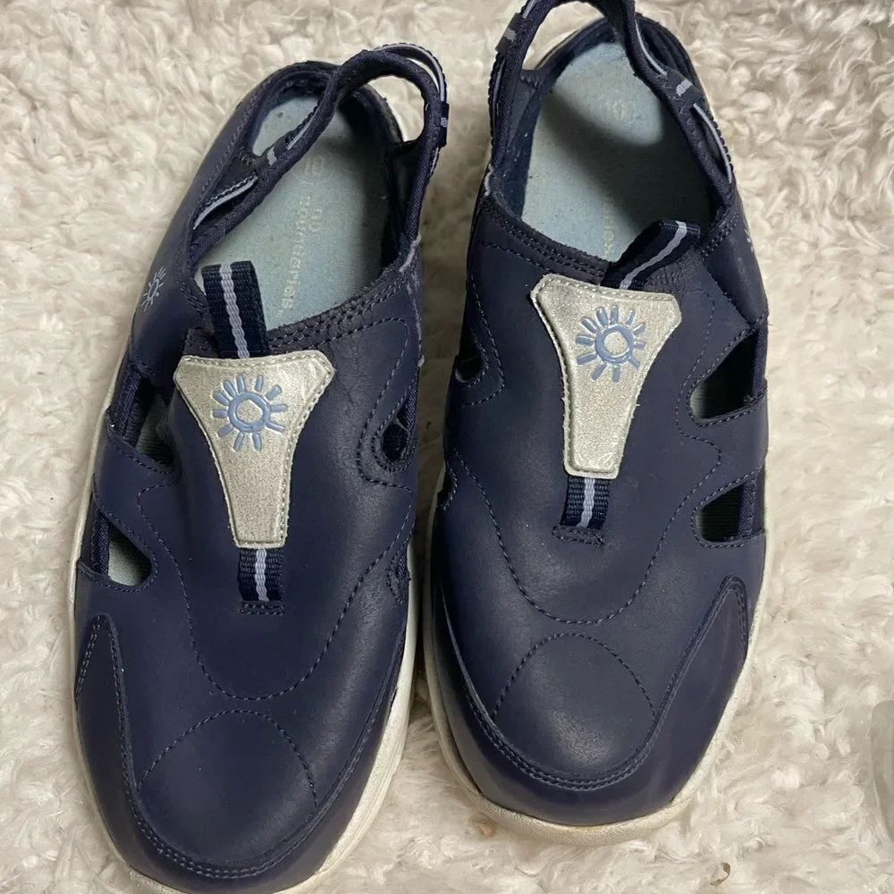 No Boundaries leather Navy Blue tracker sandals size 10 - Picture 6 of 11